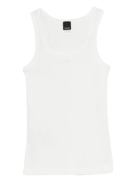 PINKO vest top with Love Birds golden detail White 100807A338