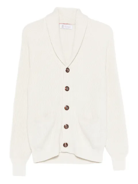 Brunello Cucinelli ribbed cardigan Neutrals MNI708606C2723