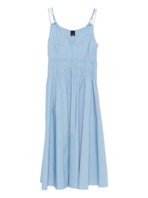 PINKO sleeveless midi dress with pleats and gathering Blue 106524A35Q