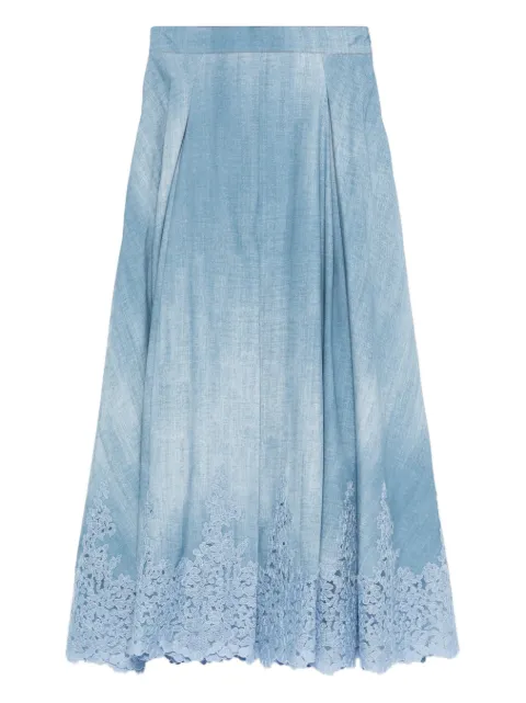 Ermanno Scervino embroidered long skirt Blue D482O355APEMY