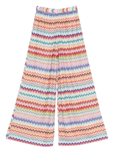 Missoni beach cover-up pants in lamé viscose with pixel-effect zigzag pattern Neutrals MC23SI02BR014F