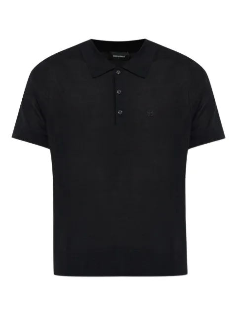 DSQUARED2 logo-detail polo shirt Black S74HA1628D13205