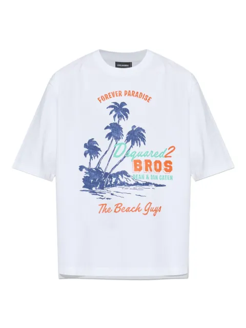 DSQUARED2 Summer Vintage loose fit T-shirt White S74GD1547D20106