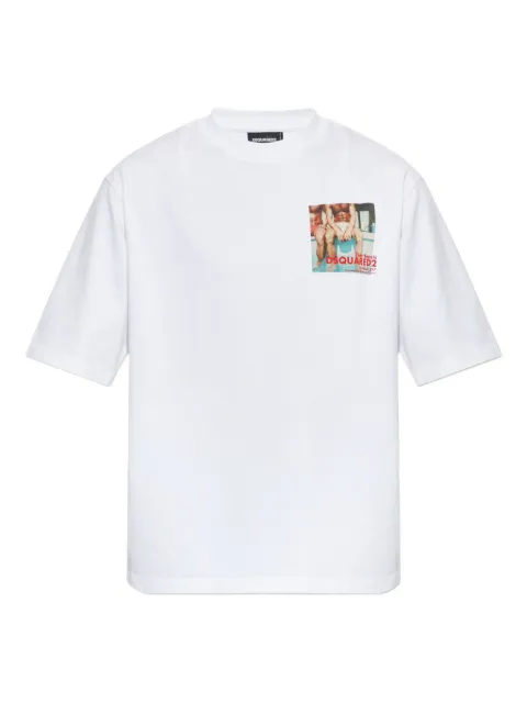 DSQUARED2 graphic T-shirt White S74GD1549D20106