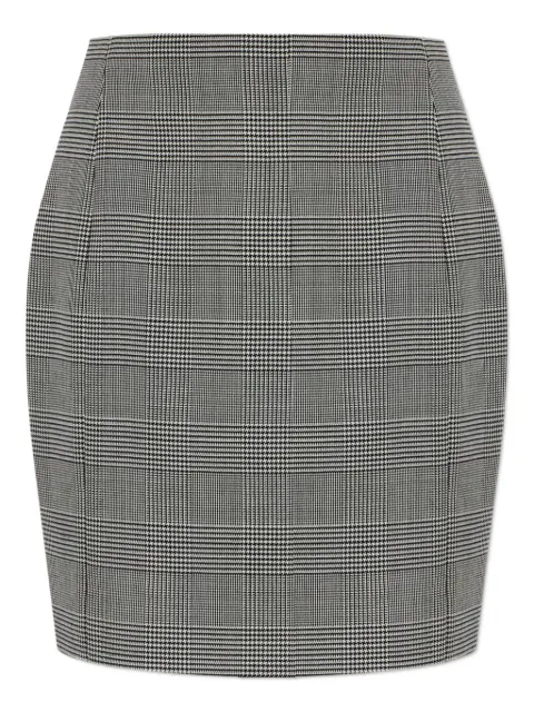 Balmain checked mini skirt Grey GF1LBB32WD31