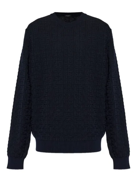 Balmain logo-motif sweater Blue GH1KD000KI03