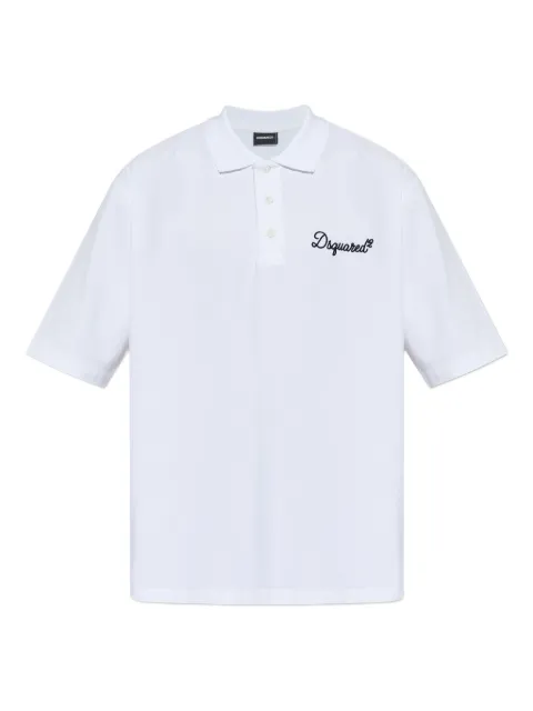 DSQUARED2 logo-embroidered polo shirt Black S74GL0100D20106