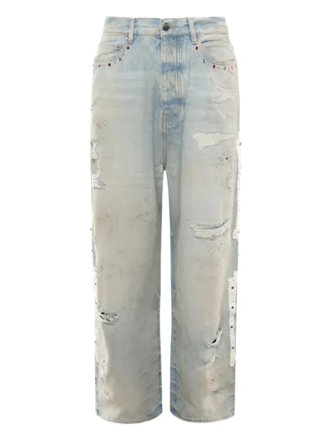AMIRI distressed embellished jeans Blue AMBMJE1011