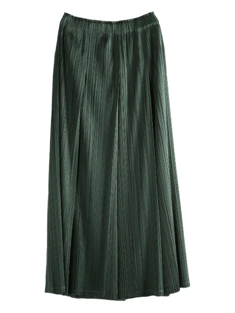 Pleats Please Issey Miyake pleated midi skirt Green PP58JG165