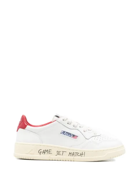 Autry red heel detail sneakers White AULWML03WHITERED