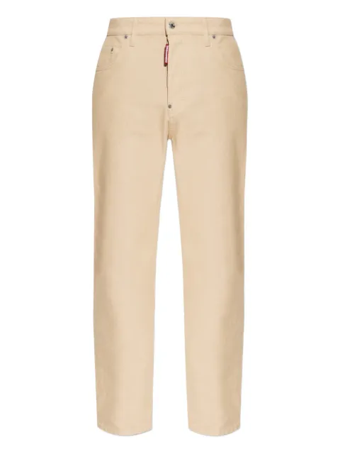 DSQUARED2 zip-up back-patch trousers Neutrals S74LB1889D30026