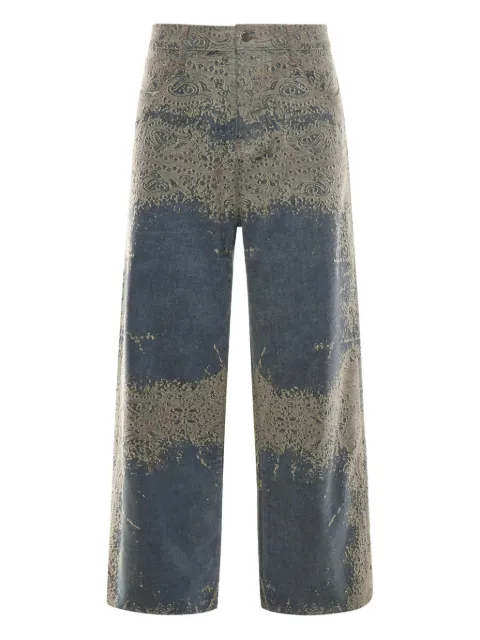 AMIRI paisley pattern jeans Blue AMBMJE1040