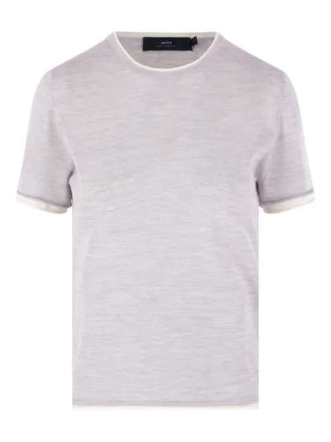 arch4 contrasting-edges short-sleeve T-shirt Grey KNJP2616249