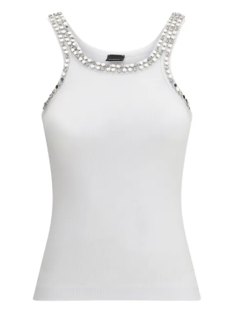 PINKO ribbed top with bejewelled embellishment White 104109A35Y
