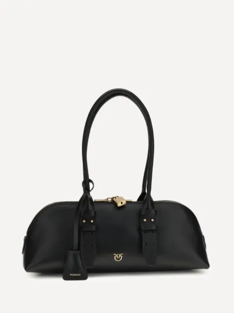 PINKO large Escape logo-plaque shoulder bag Black 106169A0QO