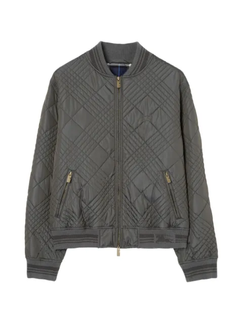 Burberry micro check-stitch Rakewood bomber jacket Grey 8119200