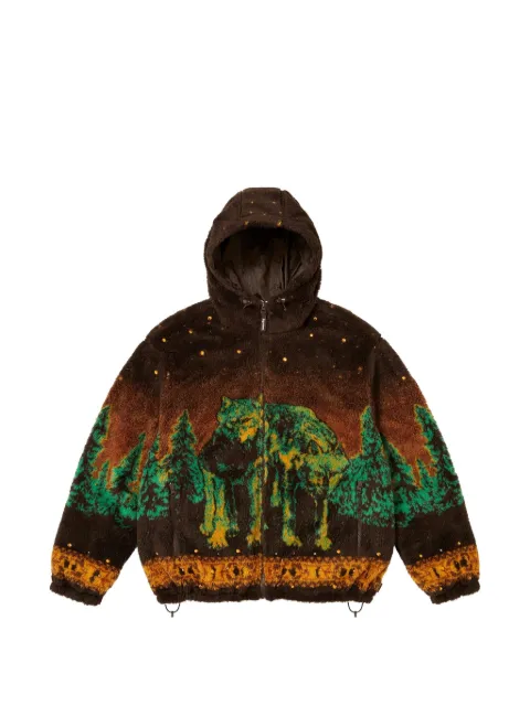 Supreme b.b. Simon Reversible Hooded Fleece Jacket "FW 25 - Brown" Brown SU26716