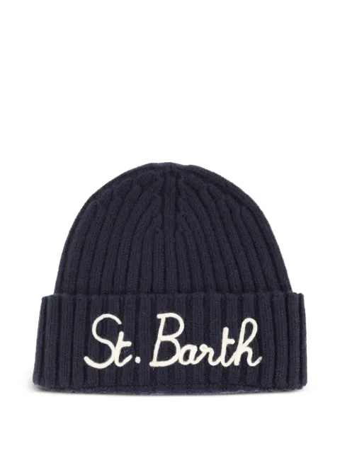 MC2 Saint Barth Wengen ribbed beanie hat Blue WENG001