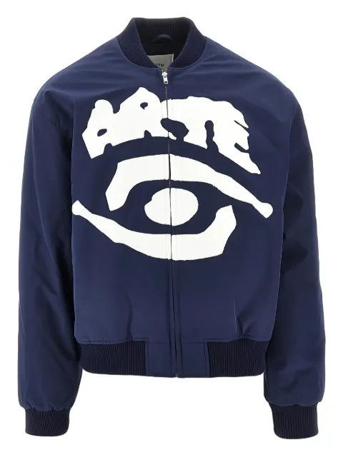 Arte Antwerp logo-print bomber jacket Blue 073J