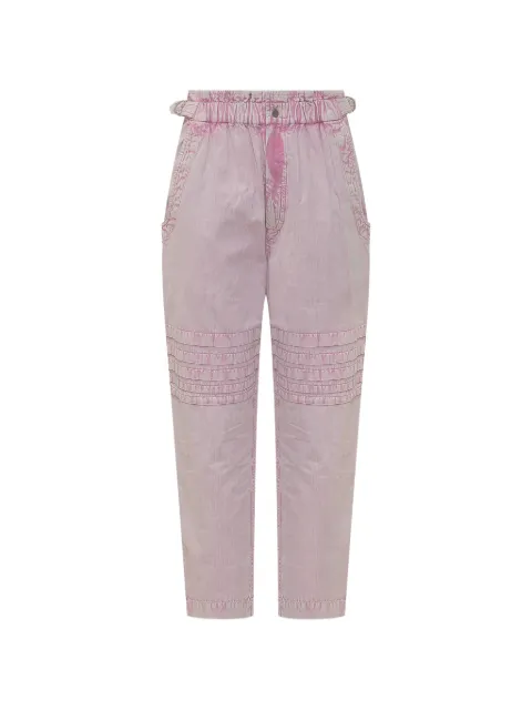 MARANT ÉTOILE Mellya ruffled trousers Pink 26PPA0662FAD1H04E