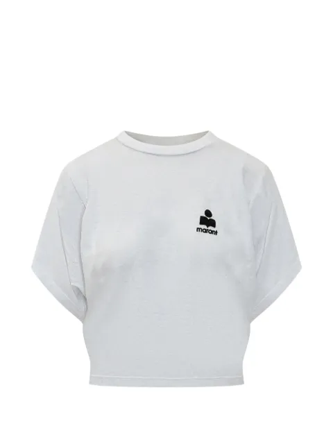 MARANT ÉTOILE Kyanzae-GZ logo-print T-shirt White TS0313FAA1N09E