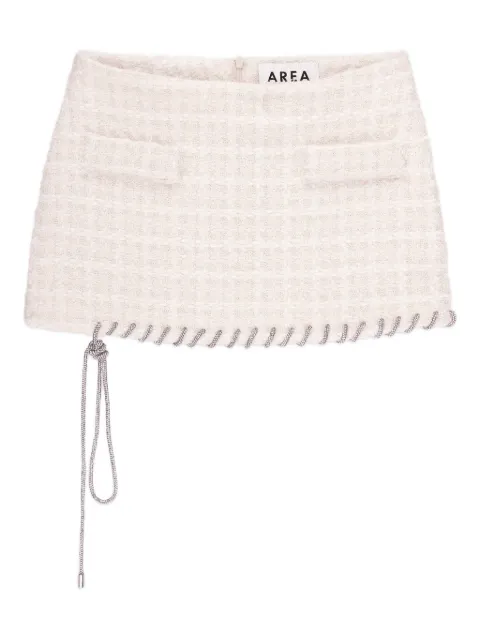AREA tweed-texture mini skirt Neutrals RS26AWSK0087FA01