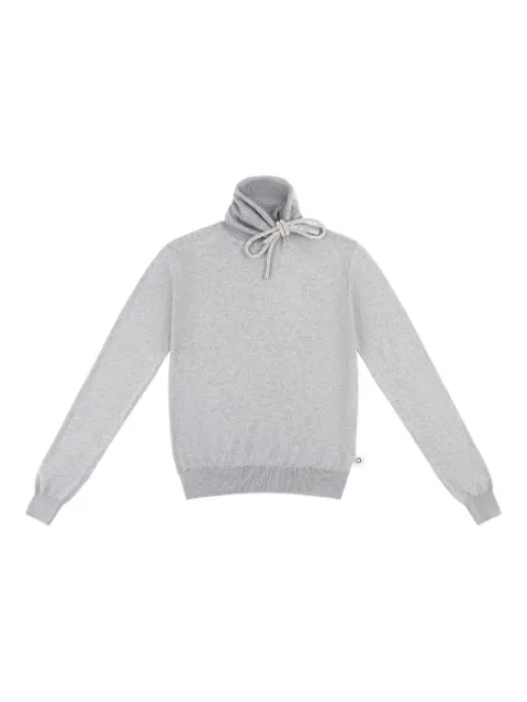 AREA crystal-knot turtleneck sweater Grey RS26AWKN0027YA01