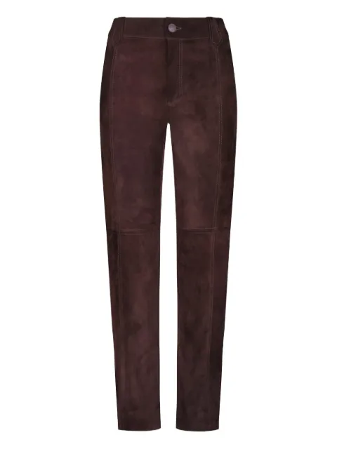 Johanna Ortiz Cartography leather trousers Brown PT03171