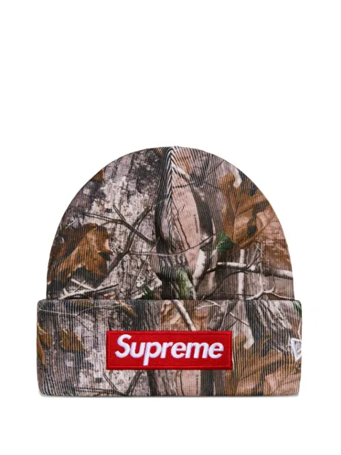 Supreme x New Era box logo beanie hat Brown SU26710