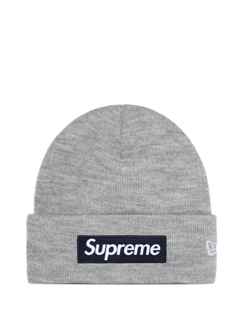Supreme x New Era® Box logo-detail beanie hat Grey SU26711