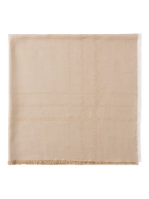 Prada jacquard fringed scarf Neutrals 2FS1422HFC