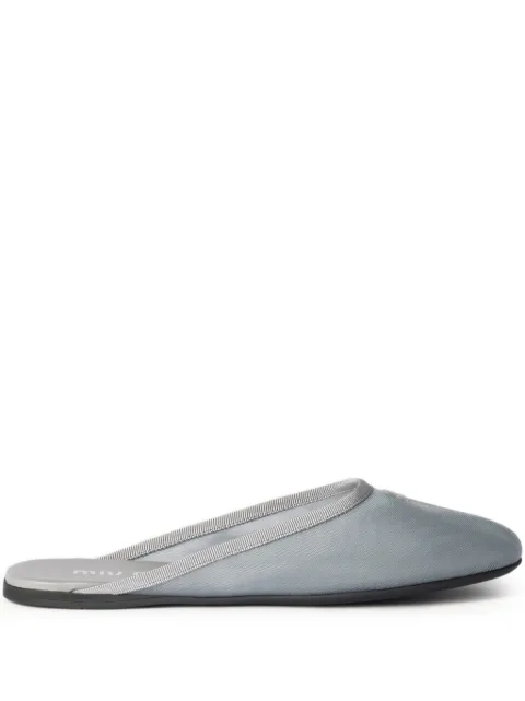 Miu Miu mesh fabric slippers Grey 5R595EF005099