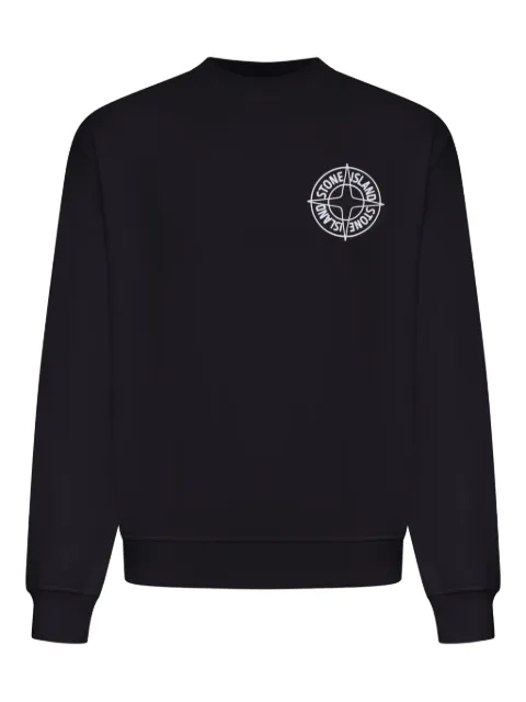 Stone Island Compass-print sweatshirt Black L1S156100001S0283