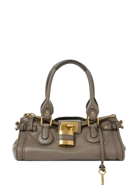 Chloé Paddington padlock detail shoulder bag Grey 25WS802P75036