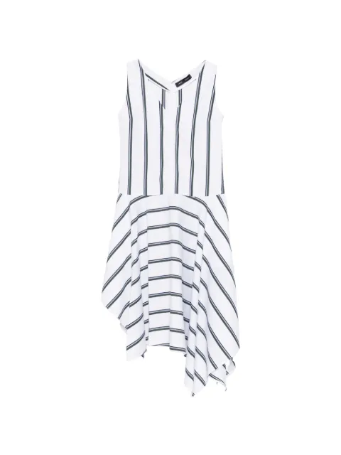 Proenza Schouler Beatriz striped handkerchief-hem dress White R2623009B