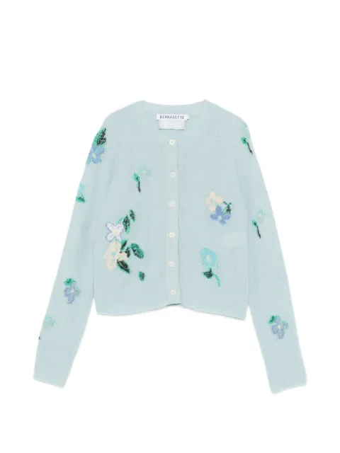 Bernadette Clemence intarsia-knit cardigan Blue HS26KNITCARDCLEM