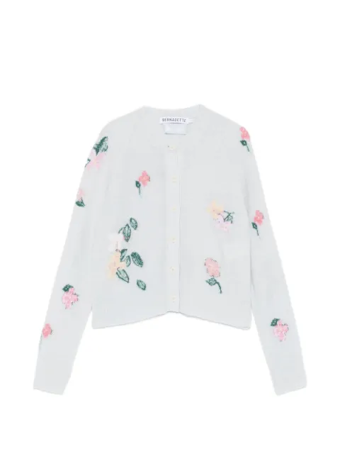 Bernadette Clemence flower-embellishment cardigan Grey HS26KNITCARDCLEM