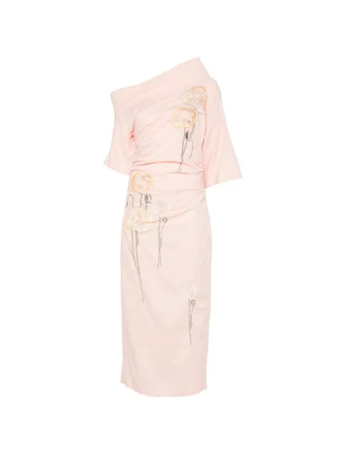 Bernadette Bowery floral-embroidered dress Pink HS26RTWDRESSBOWEMB