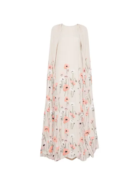 Bernadette Minnie poppy-embroidered dress Neutrals HS26RTWDRESSMINEMB