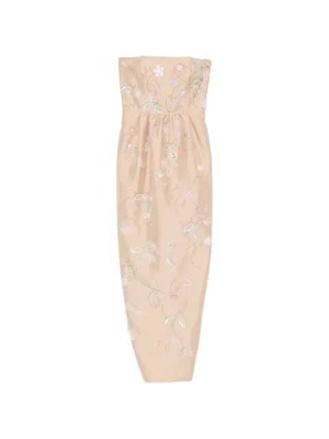 Bernadette Lena embroidered dress Neutrals HS26RTWDRESSLENEMB