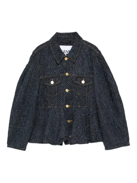 GANNI peplum jacket Blue A1010077