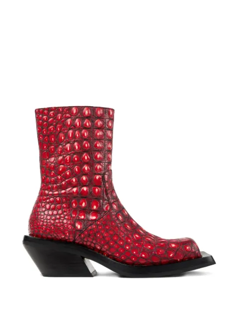 CamperLab quetal textured ankle boots Red A700021008