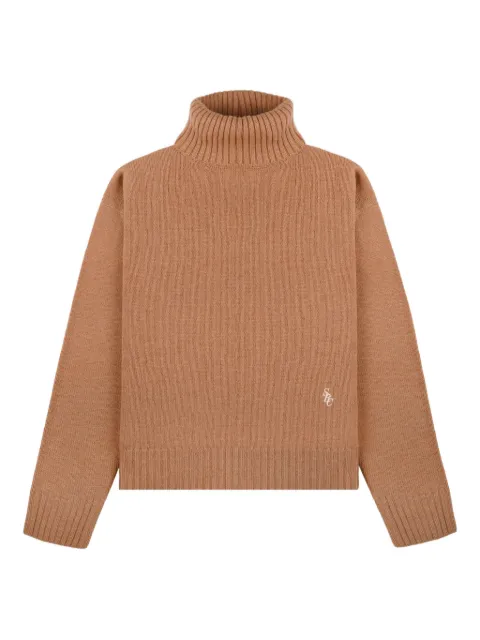 Sporty & Rich SRC turtleneck logo-embroidered sweater Brown WS06465302BE02
