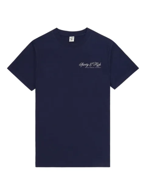Sporty & Rich International logo-print T-shirt Blue TO04365264BL106