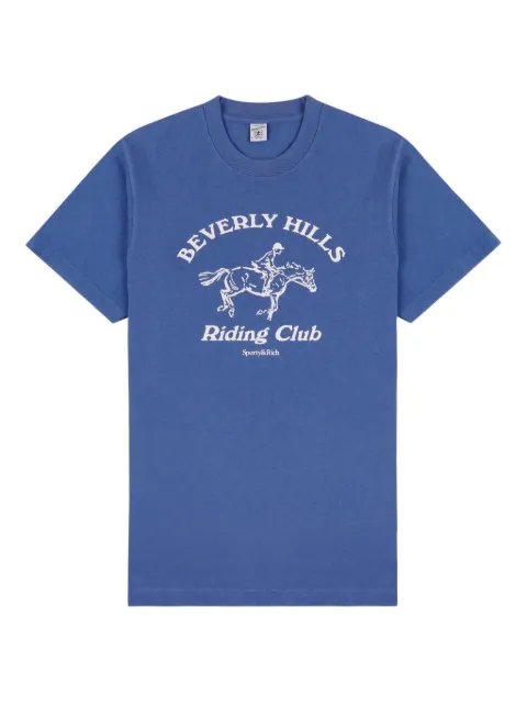 Sporty & Rich BH Riding Club graphic-print T-shirt Blue TO04365255BL130