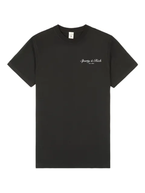 Sporty & Rich Stallion graphic-print T-shirt Black TO04365262BA02