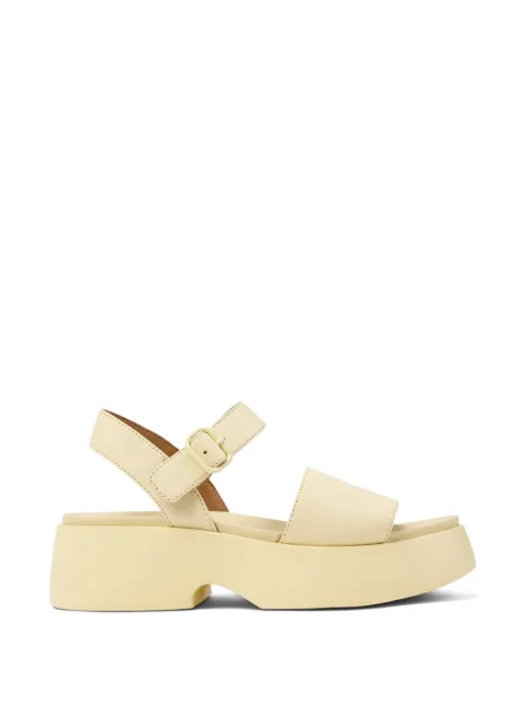 Camper Tasha buckle leather sandals Yellow K201659013