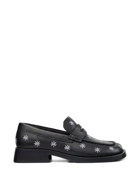 Camper Donna floral-embroidered loafers Black K201937002
