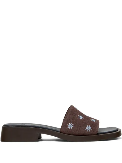 Camper flower suede dana sandals Brown K201740013