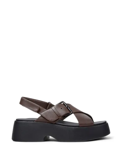 Camper Tasha buckled leather sandals Brown K201860004